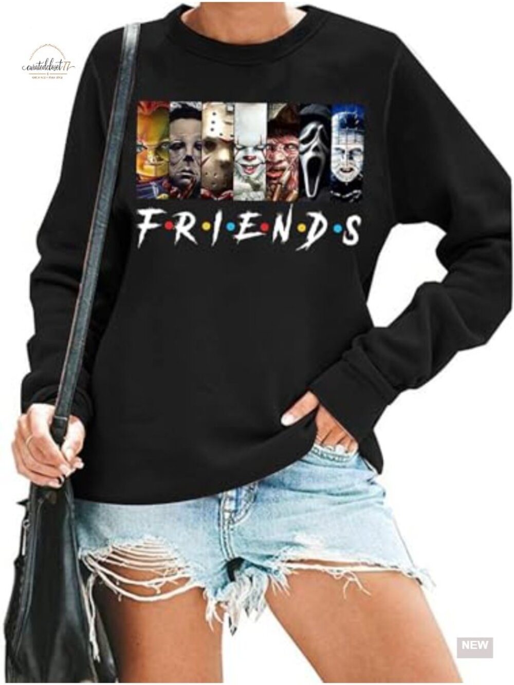 Halloween Horror Movies Sweatshirt Womens Spooky Season Pullover Long Sleeve
